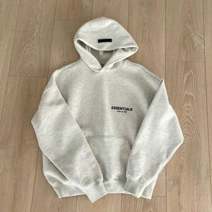 Essentials Light Gray Hoodie for Men